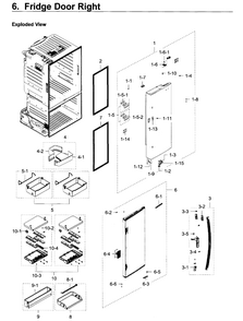 Fridge Door R Diagram and Parts List for RF28HDEDPBC AA-0008 Samsung Refrigerator