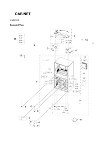 Part Location Diagram of DA97-22588A Samsung Assy case pba-main