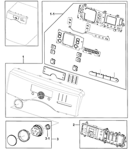 Control Panel Diagram and Parts List for 40289032012  Kenmore Dryer
