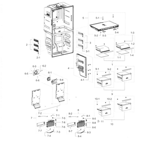 Part Location Diagram of DA97-15359C Samsung Case Basket Assembly Middle