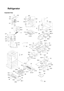 Refrigerator Parts Diagram and Parts List for RF28JBEDBSR AA-08 Samsung Refrigerator