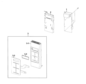 Part Location Diagram of DE94-02517E Samsung Assembly CONTROL PANEL;SMH19