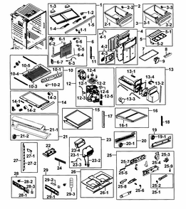 Refrigerator Diagram and Parts List for RF23HCEDBWW AA-0003 Samsung Refrigerator