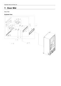 Mid Door Parts Diagram and Parts List for RF24R7201SR AA-01 Samsung Refrigerator