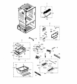 Freezer Diagram and Parts List for RF28HFEDTWW AA-0003 Samsung Refrigerator