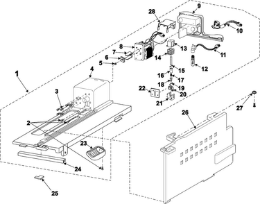 Enclosure Assembly Diagram and Parts List for RS2544SL XAA Samsung Refrigerator