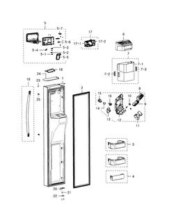 Part Location Diagram of DA82-03482A Samsung Display Cover Assembly