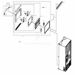 Freezer Door Diagram and Parts List for RF28NHEDBSG (AA)(0001) Samsung Refrigerator