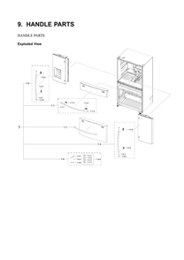 Handle Parts Diagram and Parts List for RF24R7201SR AA-05 Samsung Refrigerator