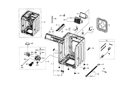 Part Location Diagram of DC97-12534D Samsung Drain Hose