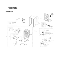 Cabinet 2 Diagram and Parts List for RF28R7551DT AA-00 Samsung Refrigerator