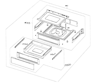 Drawer Assy Diagram and Parts List for FTQ352IWUW XAA-03 Samsung Range