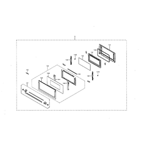 Part Location Diagram of DG94-01635D Samsung Handle Assembly