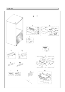 Part Location Diagram of DA96-00515G Samsung Evaporator Assembly