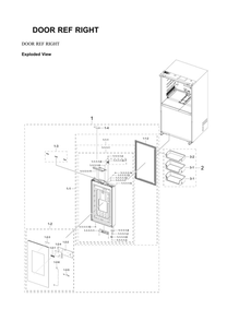 Part Location Diagram of DA93-01224A Samsung Assy door sub-ref right door module