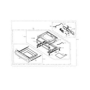Drawer Diagram and Parts List for NX58H5650WS AA-02 Samsung Range