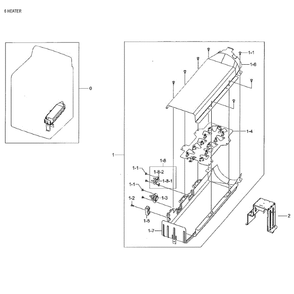 Duct And Burner Diagram and Parts List for DV48J7700EW A2-01 Samsung Dryer