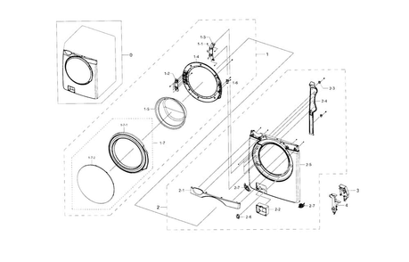 Part Location Diagram of DC61-02162A Samsung DISCONTINUED