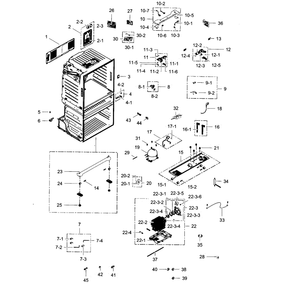 Cabinet Diagram and Parts List for RF4289HARS XAA-03 Samsung Refrigerator