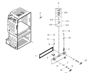 Flex Zone Door Diagram and Parts List for RF25HMEDBSR AA-0000 Samsung Refrigerator