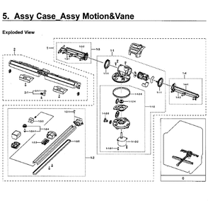 Motion / Vane Diagram and Parts List for DW80M9550US AA-0000 Samsung Dishwasher