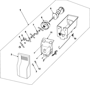 Ice Bin Diagram and Parts List for RS2624WW XAA Samsung Refrigerator