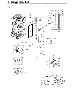 Fridge Door L Diagram and Parts List for RF26J7500SR AA-0002 Samsung Refrigerator