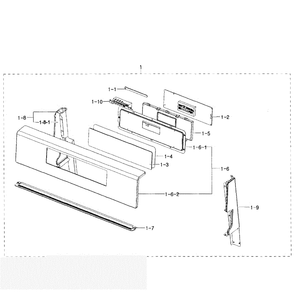 Control Box Diagram and Parts List for NX58H5650WS AA-0000 Samsung Range