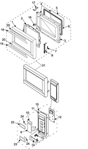 Part Location Diagram of DE67-40180A Samsung WINDOW-DISPLAY;8G,SAN,T2