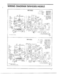 Wiring Diagram Diagram and Parts List for MW4530U XAA Samsung Microwave