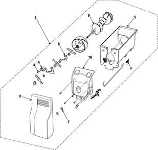 Ice Bin Diagram and Parts List for RS257BARB XAA Samsung Refrigerator