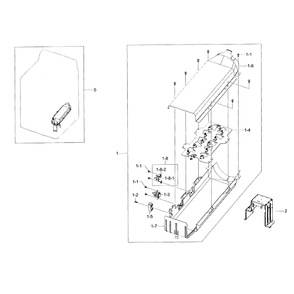 Duct And Burner Diagram and Parts List for DV48J7700EW A2-0000 Samsung Dryer