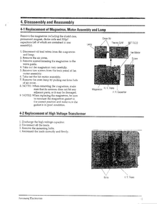 Disassembly And Reassembly Diagram and Parts List for MW6580W XAA Samsung Microwave