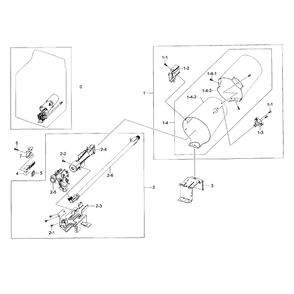 Duct And Burner Diagram and Parts List for DV48H7400GP A2-0001 Samsung Dryer