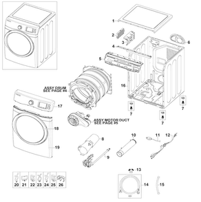 Part Location Diagram of DC97-15979A Samsung Assembly FRAME FRONT;GRACE D