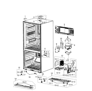 Part Location Diagram of DA97-07836D Samsung Leg Cover Assembly Front