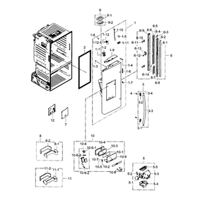 Refrigerator Door L Diagram and Parts List for RF28HDEDBSR AA-02 Samsung Refrigerator