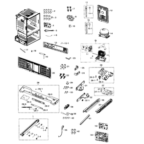 Cabinet Diagram and Parts List for RF260BEAESR AA-02 Samsung Refrigerator