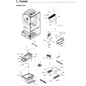 Freezer Diagram and Parts List for RF28HDEDPBC AA-06 Samsung Refrigerator