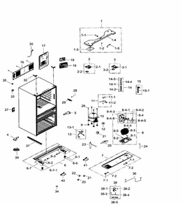 Part Location Diagram of DA97-13793A Samsung Door Hinge (Right)