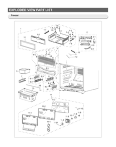 Freezer Parts Diagram and Parts List for RF18HFENBSR US-52 Samsung Refrigerator