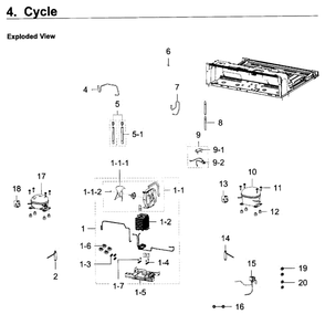 Cycle Diagram and Parts List for RF23J9011SR (AA)(0007) Samsung Refrigerator