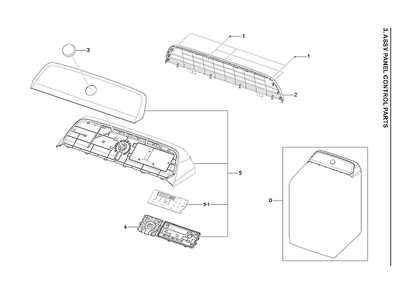 Part Location Diagram of DC97-22929G Samsung Touchpad Control Panel Assembly