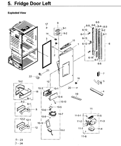 Part Location Diagram of DA61-08219A Samsung Ice guide