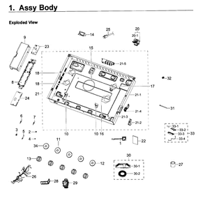 Body Diagram and Parts List for NA36K7750TG AA-0000 Samsung Cooktop
