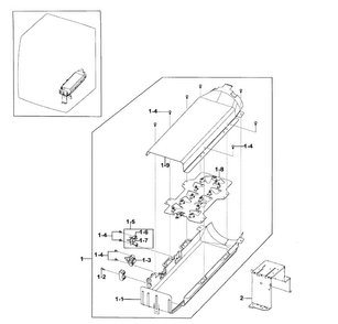 Duct Heater Diagram and Parts List for DV409AER XAA-0002 Samsung Dryer