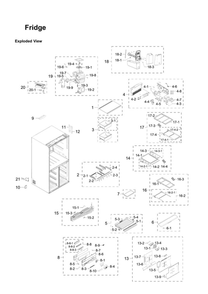 Refrigerator Parts Diagram and Parts List for RF24J9960S4 AA-06 Samsung Refrigerator
