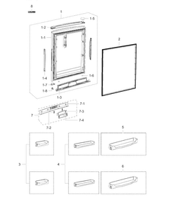Part Location Diagram of DA63-05587A Samsung Front Control Cover