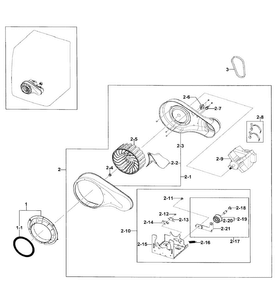 Motor Assy Diagram and Parts List for DV511AGW XAA-0002 Samsung Dryer