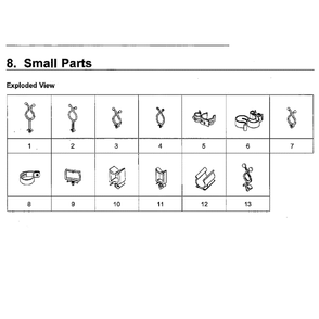 Small Diagram and Parts List for WF45M5500AZ A5-0000 Samsung Washer